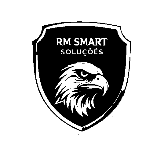 Logotipo RM Smart Soluções em preto e branco